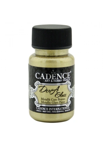 Cadence Dora Glass Metalik Cam Ve Porselen Boyası 50ml 3148 Beyaz Altın