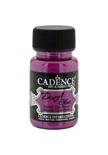 Cadence Dora Glass Metalik Cam Ve Porselen Boyası 50ml 3155 Parlak Fuşya