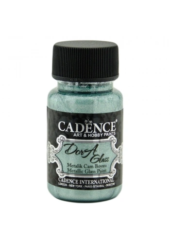 Cadence Dora Glass Metalik Cam Ve Porselen Boyası 50ml 3163 Yeşim Taşı