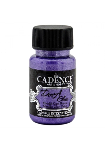 Cadence Dora Glass Metalik Cam Ve Porselen Boyası 50ml 3165 Buğulu Lila