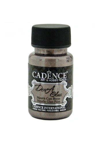 Cadence Dora Glass Metalik Cam Ve Porselen Boyası 50ml 3170 Pembe Kahve