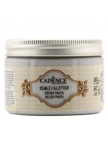 Cadence Glitter Simli Rölyef Pasta 150ml 5835 Gümüş