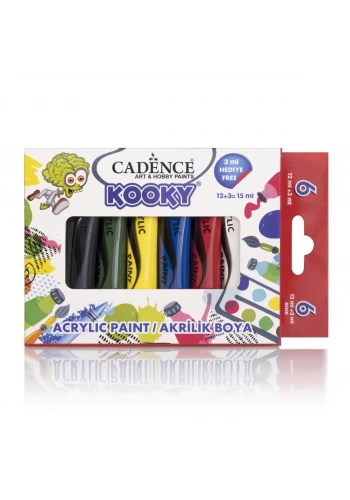 Cadence Kooky Akrilik Boya Seti 6x15ml Opak