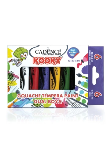 Cadence Kooky Guaj Boya (Tempera) Seti 6x15ml