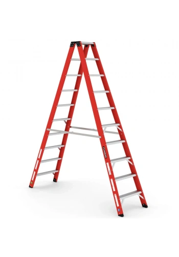 Çağsan A Tipi Çift Tarafı Geniş Fiberglas Merdiven (V6) 10 Basamaklı - BFC10