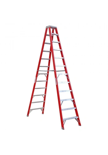 Çağsan A Tipi Çift Tarafı Geniş Fiberglas Merdiven (V6) 12 Basamaklı - BFC12