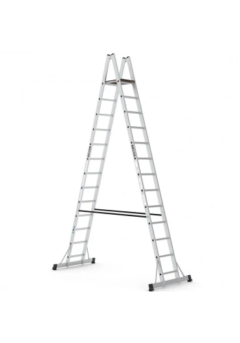 Çağsan A Tipi Platformlu Alüminyum Merdiven 12+1 Basamaklı - A4