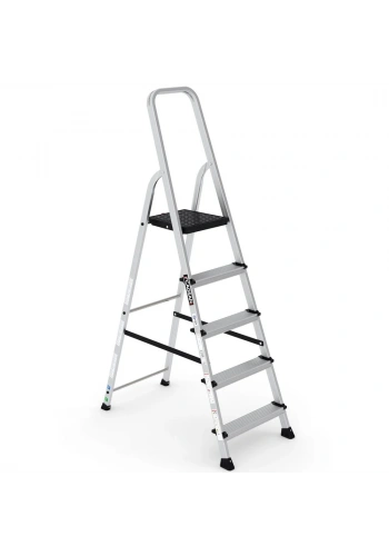 Çağsan Bergama Tablalı Alüminyum Merdiven 4+1 Basamaklı - BG4