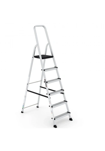 Çağsan Bergama Tablalı Alüminyum Merdiven 5+1 Basamaklı - BG5