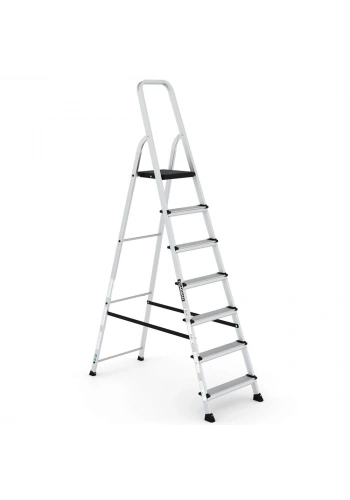 Çağsan Bergama Tablalı Alüminyum Merdiven 6+1 Basamaklı - BG6