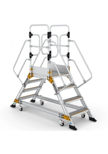 Çağsan Çift Çıkışlı Endüstriyel Alüminyum Platform 3+1 Basamaklı - EPC3