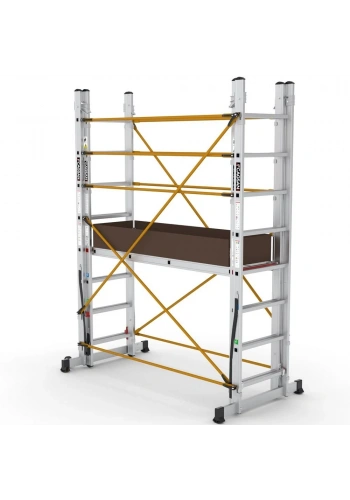 Çağsan Çok Amaçlı Alüminyum İskele Merdiven 2x8 Basamaklı - PL003