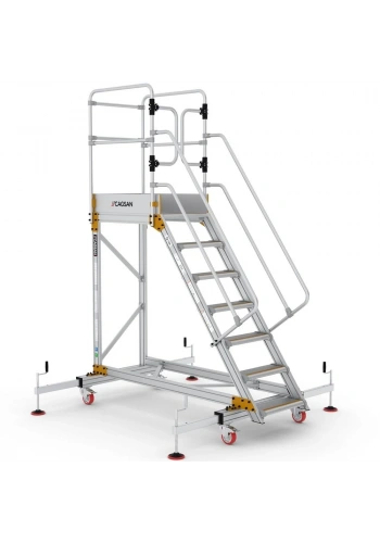 Çağsan Denge Ayaklı Endüstriyel Alüminyum Platform 6+1 Basamaklı - EPL1750