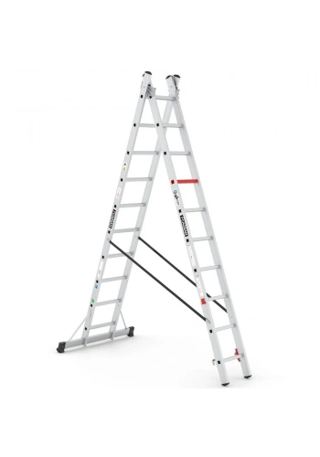 Çağsan İki Parçalı Çok Amaçlı Alüminyum Merdiven 2x10 Basamaklı - TSA6