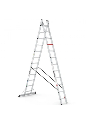 Çağsan İki Parçalı Çok Amaçlı Alüminyum Merdiven 2x12 Basamaklı - TSA7