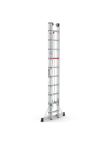 Çağsan İpli ve Makaralı Alüminyum Merdiven 2x10 Basamaklı - M1006