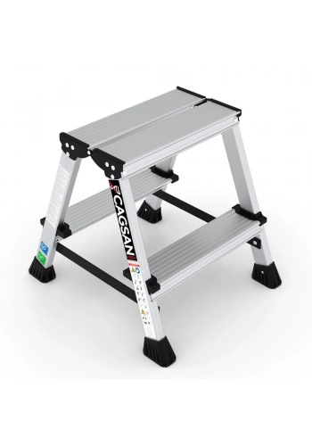 Çağsan Olimpos Çift Çıkışlı Alüminyum Merdiven 2 Basamaklı - OL2