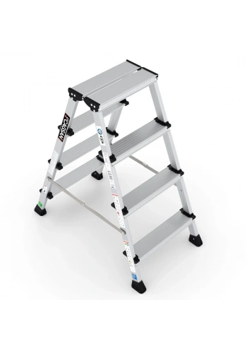 Çağsan Olimpos Çift Çıkışlı Alüminyum Merdiven 4 Basamaklı - OL4