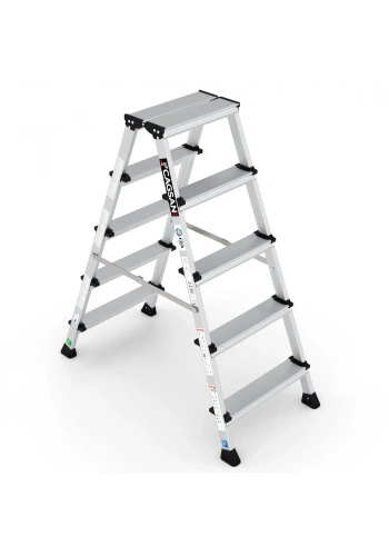 Çağsan Olimpos Çift Çıkışlı Alüminyum Merdiven 5 Basamaklı - OL5
