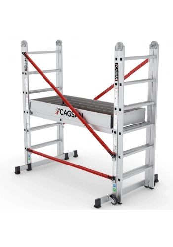 Çağsan Stella Katlanır Merdivenli Pratik İskele 2x6 Basamaklı - STL206