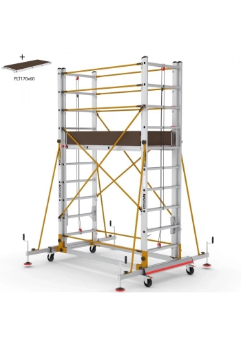 Çağsan Telesafe XL İki Parçalı Alüminyum İskele 2x10 Basamaklı - S005_XLN