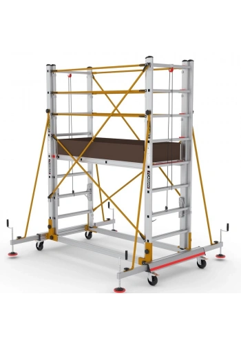 Çağsan Telesafe XL İki Parçalı Alüminyum İskele 2x8 Basamaklı - S004_XLN