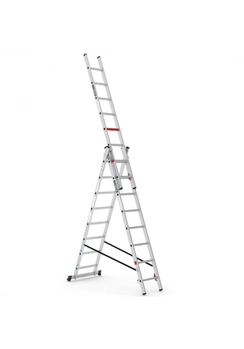 Çağsan Triomax Üç Parçalı Çok Amaçlı Alüminyum Merdiven 3x8 Basamaklı - TS165