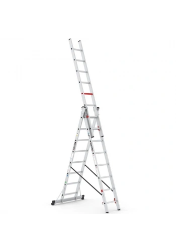 Çağsan Üç Parçalı Çok Amaçlı Alüminyum Merdiven 3x8 Basamaklı - TS175