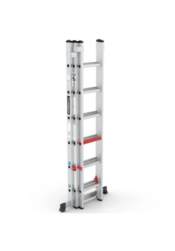 Çağsan Üç Parçalı Sürgülü Alüminyum Merdiven 3x6 Basamaklı - TS6060