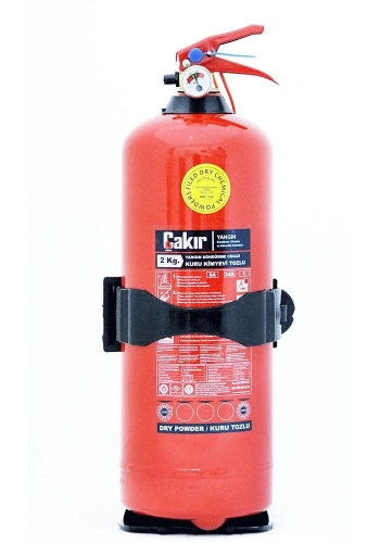 Çakır Yangın Söndürme Cihazı Kuru Kimyevi Tozlu ABC (100-40) 2 Kg