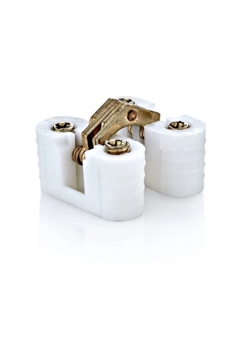 Canex Akordiyon Menteşe Plastik (Vidalı) Beyaz