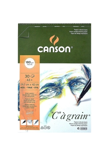 Canson C à grain Eskiz Çizim Defteri A3+ 180gr 30yp Spiralli