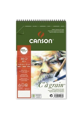 Canson C à grain Eskiz Çizim Defteri A5+ 224gr 30yp Spiralli