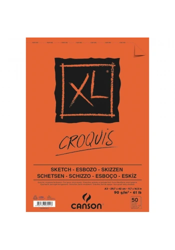 Canson Eskiz Croquıs XL 90 Gr Üsten Spiralli A3 50 YP