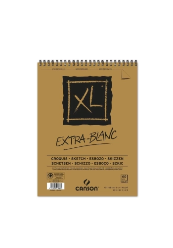 Canson Extra-Blanc Eskiz Çizim Defteri A5 90gr 60yp Spiralli