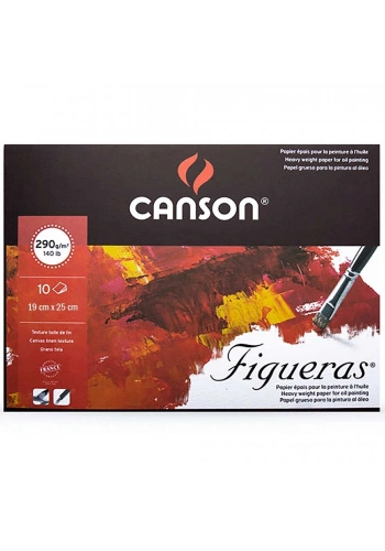 Canson Figueras Tuval Görünümlü Yağlı Boya Defteri 290 gr. 19x25 cm. 10 yaprak
