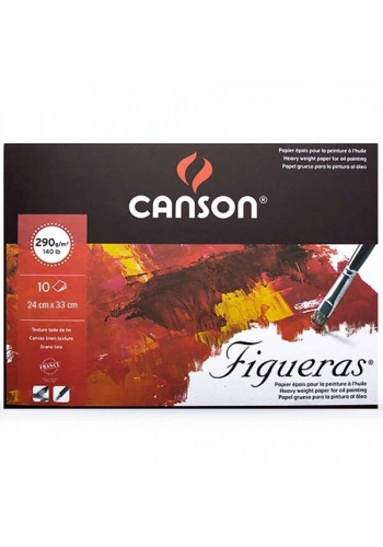 Canson Figueras Tuval Görünümlü Yağlı Boya Defteri 290 gr. 24x33 cm. 10 yaprak