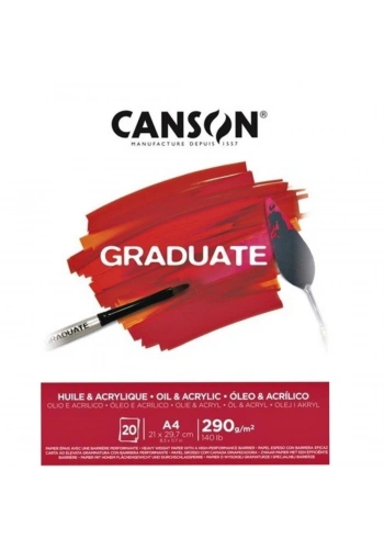 Canson Graduate Akrilik ve Yağlı Boya Defteri A4 290gr 20 Yaprak