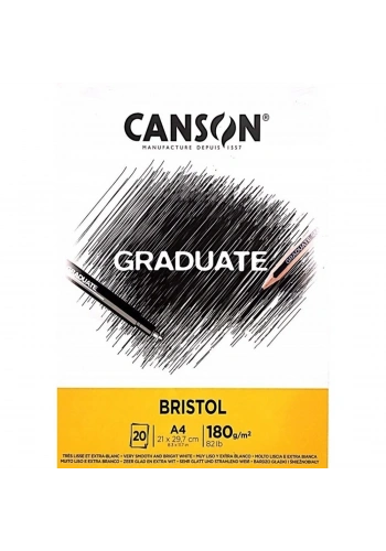 Canson Graduate Bristol Çizim Defteri A4 180gr 20yp