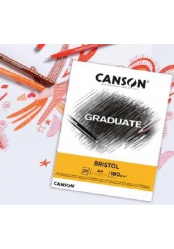 Canson Graduate Bristol Eskiz Çizim Defteri A3 180gr 20 Yaprak