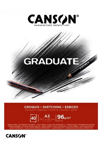 Canson Graduate Croquis Eskiz Defter A3 96gr 40yp