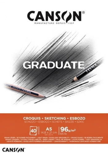 Canson Graduate Croquis Eskiz Defter A5 96gr 40yp