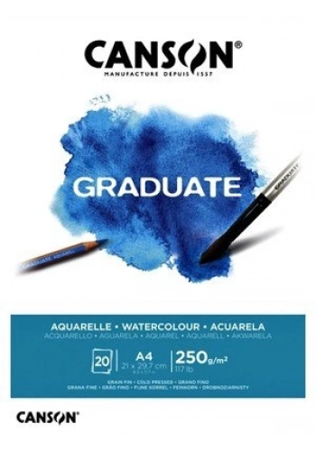 Canson Graduate Suluboya Defteri A4 250gr 20 Yaprak