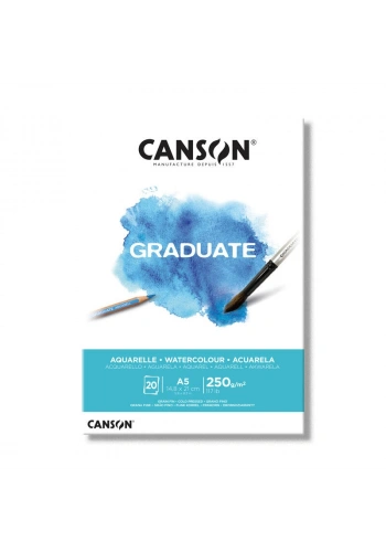 Canson Graduate Watercolour Sulu Boya Defteri Blok 250 gr. A5 20 yaprak