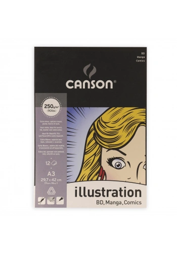 Canson Illustration Çizim Blok A3 250gr 12 Yaprak