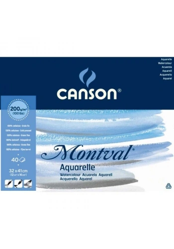 Canson Montval Maxi Pack Sulu Boya Defteri Blok 200 gr. 32x41 cm. 40 yaprak