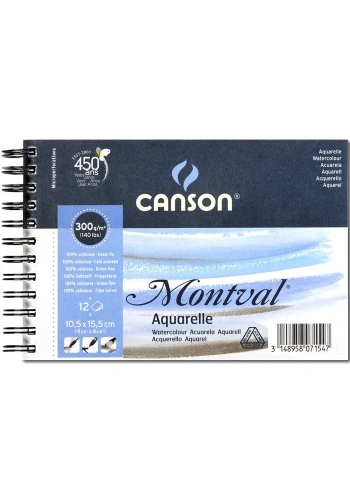 Canson Montval Suluboya Blok 10.5x15.5cm 300gr 12 Yaprak