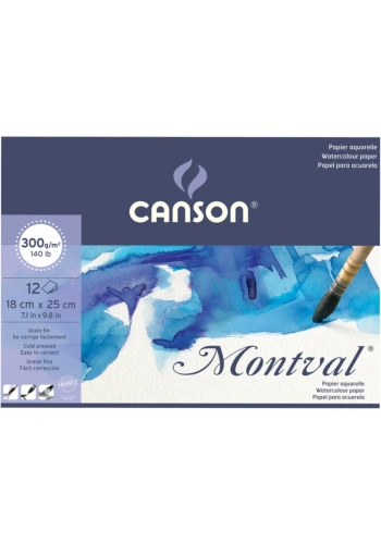 Canson Montval Suluboya Defteri (18x25cm) 300gr 12 Sayfa