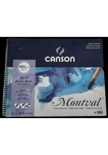 Canson Montval Suluboya Defteri 37x46cm 300gr 12yp Spiralli