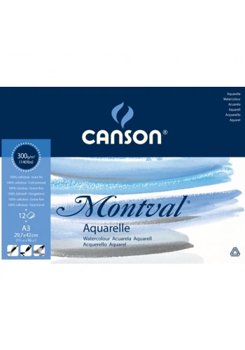 Canson Sulu Boya Bloğu Pad Canmontv 12S A3 300 GR